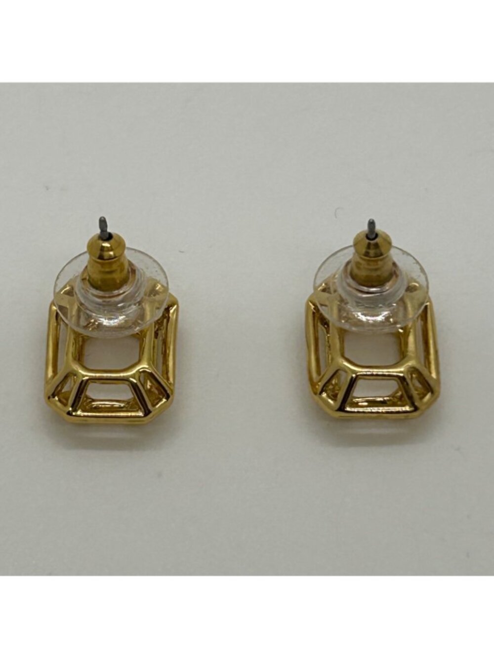 Kate Spade Freeze Frame Gold-Tone Geometric Stud Earrings Modern Minimalist Desi - Picture 11 of 11